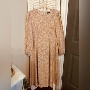 SHEIN blush pink flowered dress. Size Large.